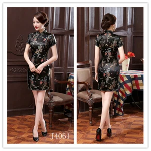 Abito da sera Qipao tradizionale cinese corto cheongsam abito da ballo donna - Foto 1 di 3