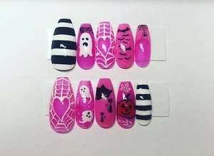 Pink Halloween press on nails  - Picture 1 of 1