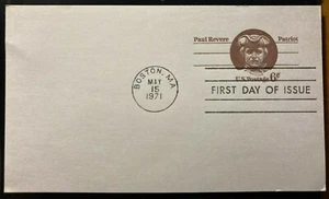 FDC First Day of Issues: #UX58 – US 1971 6c Paul Revere - Patriot Postal Card  - Picture 1 of 2