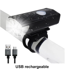 Bike Front Light USB Rechargeable LED Lamp Cycling Bicycle A32 - Imagen 1 de 1
