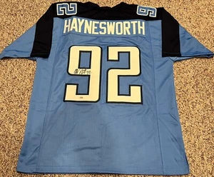 ALBERT HAYNESWORTH Signed Autographed Auto Tennessee Titans Custom XL Jersey PSA - Picture 1 of 3