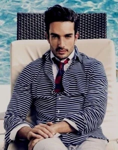 Nueva Hermosa Corbata Tejida de Seda a Rayas de Diseñador CAROLINA HERRERA para Hombre ITALIA - Imagen 1 de 1
