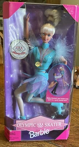 1997 Olympic Skater Barbie Doll Skate & Spin USA Olympics Mattel #18501 NIB - Picture 1 of 2