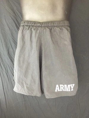 Army PT Shorts, PFU Physical Fitness Training Trunks, Black, Military Uniform - Image 1 of 4