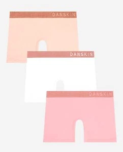Danskin Peach Puree and White Multi Girls 3-Pack Seamless Boyshort Underwear Wit - Picture 1 of 4