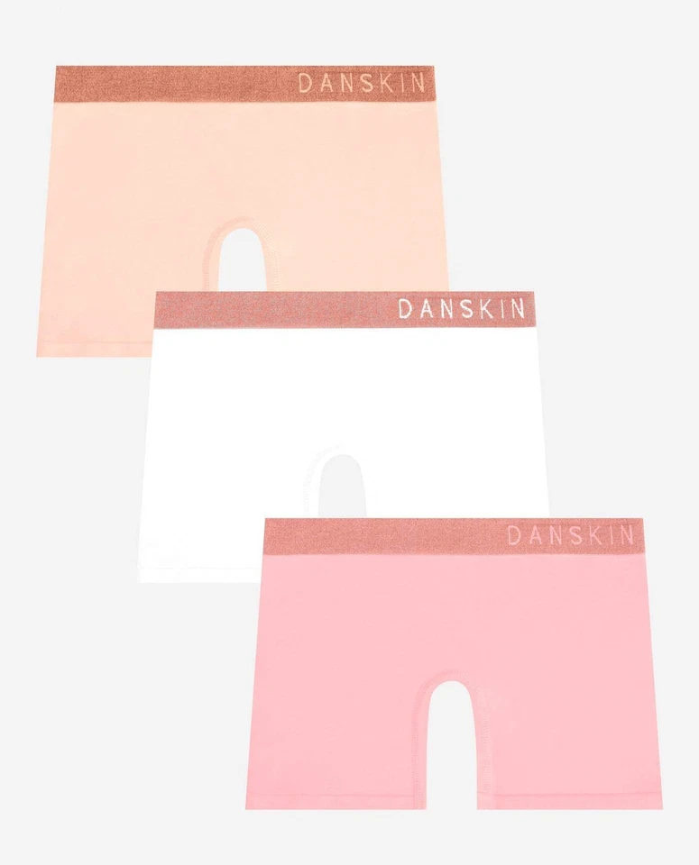 Danskin Peach Puree and White Multi Girls 3-Pack Seamless Boyshort Underwear Wit - Image 1 of 1