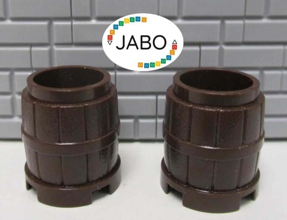 (A12/11/6) Lego 2x 2489 Container Fass 2x2x2 dunkelbraun 79003 7573 79004 6243 - Bild 1 von 1