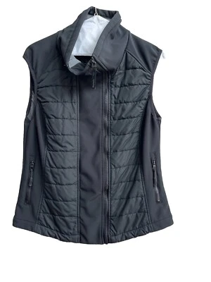 Women’s Urbanwear BENCH Buckle Full Zip Quilted Vest In Black Size Large Thin L - Image 1 of 4