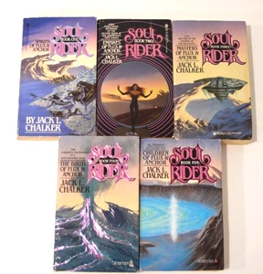 SOUL RIDER Books 1-5 Complete Set Lot JACK L CHALKER Flux & Anchor Series - Picture 1 of 6