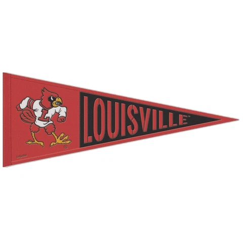 Louisville Cardinals Retro Logo Wool Pennant - 13"x32" Cover