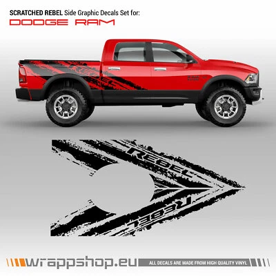 Gráfico lateral REBEL RAYADO para Dodge RAM Foto 1 de 4