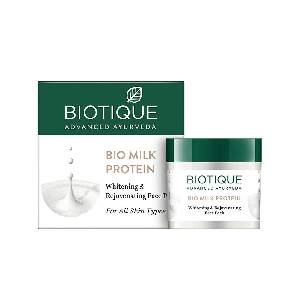 Biotique Ayurveda Milk Protein Whitening & Rejuvenating Face Pack 50gm. - Image 1 of 1