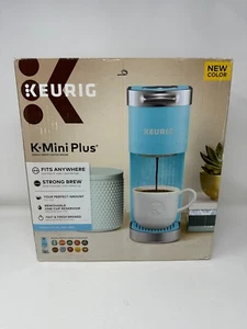 Keurig K-Mini Plus Single Serve Coffee Maker Machine K-Cup Pod Cool Aqua - Picture 1 of 8