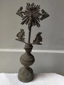 alte Kupferkirche Statuette des gekreuzigten Jesus Christus 30-40er Jahre - Bild 1 von 10