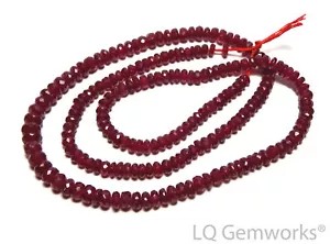 15 Zoll Original Rubin 3-4,5 mm facettierte Rondelle Perlen AAA NATUR/R31 - Bild 1 von 1