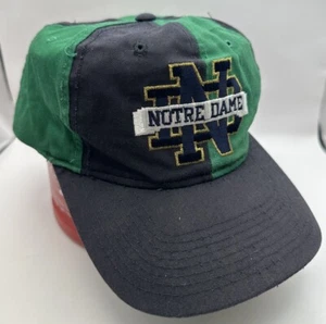 Vintage Notre Dame Snapback Hat 1990s 90s Starter Green And Black - Picture 1 of 13