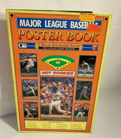1990 Major League Baseball Poster Book * HOT ROOKIES * Collectors Edition * NOS Cover