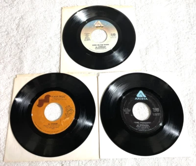 Lot of (3) 45's - Al Stewart "Year of The Cat", "Time Passages", 45 RPM, 7", VG+ Foto 1 de 2