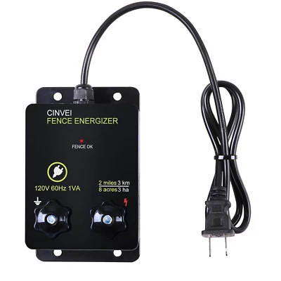 Electric Fence Energizer Controller 2-Mile 8 Acres Output Voltage 5000 V .1Joule - Image 1 of 4