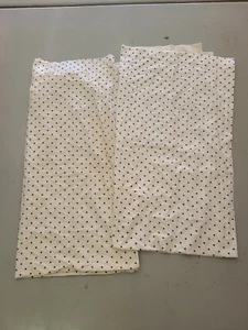 Pottery Barn Kids Leinen "weiß mit schwarzen Punkten" 50 x 96 Vorhänge - 2 Paneele - Bild 1 von 6