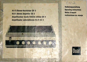 DUAL CV2 HIFI STEREO VERSTÄRKER BEDIENUNGSANLEITUNG (ORIGINAL) - Bild 1 von 1