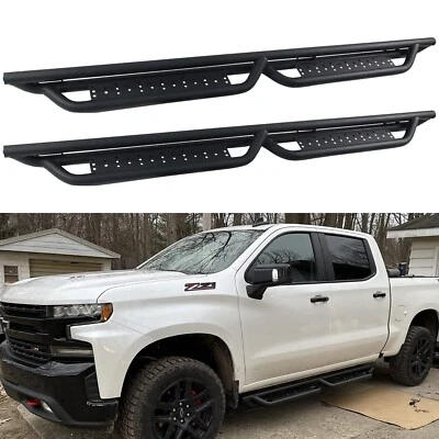 Para 07-18 Chevy Silverado 1500 07-19 2500HD/3500HD doble cabina estribos laterales Foto 1 de 4