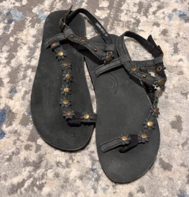 Sandalias RAINBOW Delilah negras con hebilla al tobillo talla 13/1 niño/niños pequeños Foto 1 de 4