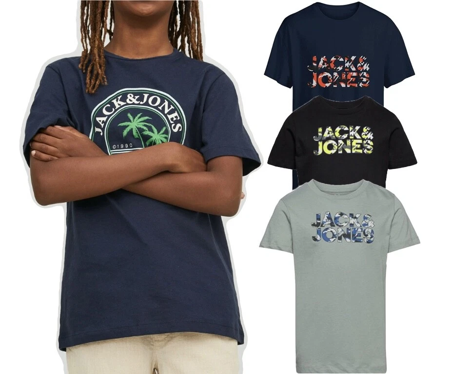 Jack & Jones Junior Boys Short Sleeve Summer T-shirts Children Tee 8-16yr Kids