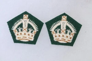 RÉPLICA DE CORONA DE RANGO MAYOR DEL EJÉRCITO BRITÁNICO CANADIENSE SEGUNDA GUERRA MUNDIAL X 2 - Imagen 1 de 1