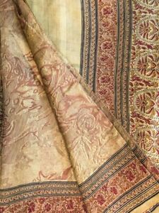 100 % sari en soie pure vintage sari recyclé soie tissu imprimé matériau PSS16731