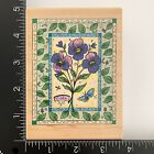 Inkadinkado Viola Flower In Frame 9049Y Wood Mounted Rubber Stamp