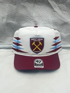 Cappello snapback regolabile West Ham United marca EPL '47 bianco TT Diamond Hitch - Foto 1 di 5