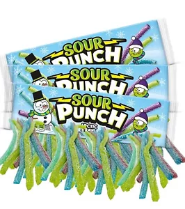 Sour Punch Artic Straws Sour Holiday Candy Pack of 3 - Picture 1 of 3