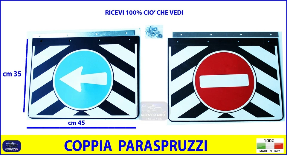 Paraspruzzi Camion omologati in  PVC universali cm.45x35 Paraschizzi  Coppia KIT - Immagine 1 di 1