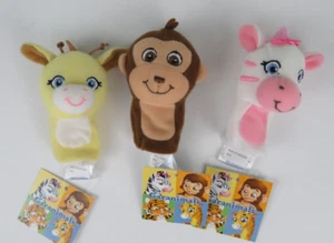 Garanimals FINGERPUPPEN - 3er-Set NEU mit Etikett ~ Affe Giraffe Zebra - Bild 1 von 11