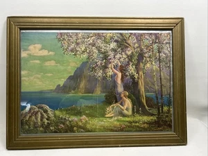"De colección Grande L Goddard Print 2 Mujeres Lake 29 1/4"" X 22 1/2""" - Imagen 1 de 11