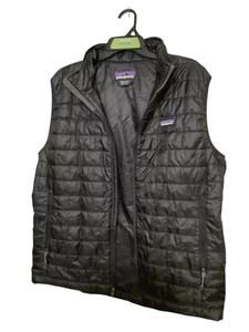 Patagonia Nano Puff Vest Black Full Zip Quilted Insulated Puffer Vest Gr. Große - Bild 1 von 14