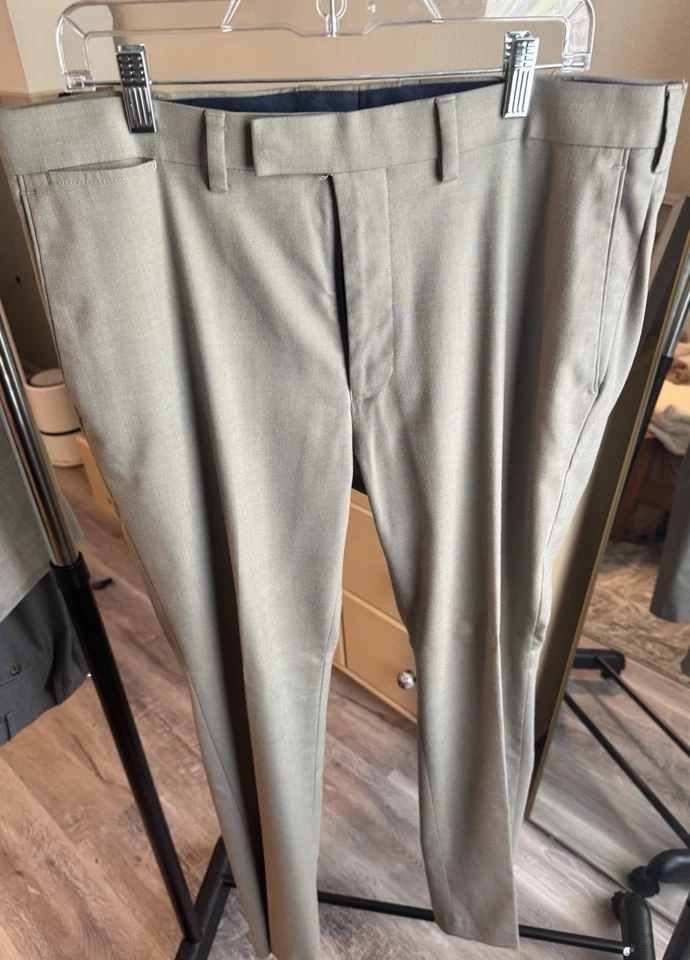 Louis Raphael Mens Straight Leg Comfort-Fit Pleated Cuffed Dress Pants 36 x 30 - Imagem 1 de 4