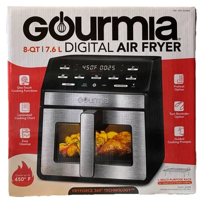 Gourmia 8-Quart Digital Air Fryer with Window & Light Brand NEW Sealed Box - Image 1 of 3