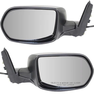 New Set of 2 Mirror Left Right Side Power Heated Textured Black For CR-V Pair - Picture 1 of 12
