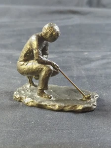 Vintage 1974 L.L. Zinn Golfer Figur von Paul Crouching Putting Golf Statue - Bild 1 von 6
