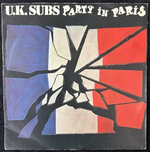 U.K. SUBS 'PARTY IN PARIS' 7'' SINGLE GEM RECORDS GEMS42 1980 UK FIRST PRESS - Picture 1 of 4