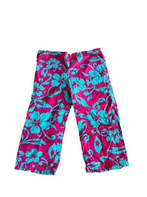 Capris hawaianos florales vintage años 70 Wind Jammers talla L mujer Barbie playa etiqueta EE. UU. Foto 1 de 4