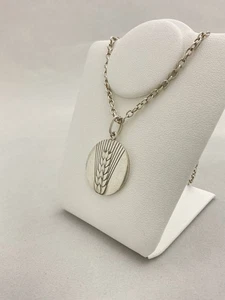 Georg Jensen Wheat Pendant Necklace Charm Silver 925 #006 - Picture 1 of 4