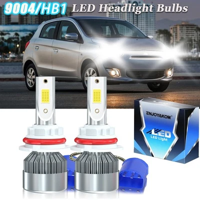 For Mitsubishi Mirage 1988-1996 LED Headlight Hi/Low Beam 6000K Bulbs 9004 HB1 - Image 1 of 4