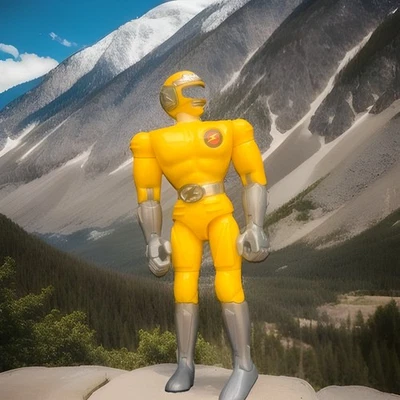 Masterbotix Power Bots Yellow Figure Vintage 1994 ,Trendmasters Foto 1 de 3