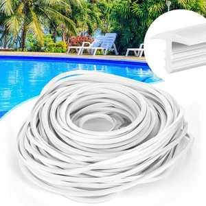 Swimming Pool Liner Lock White Wedge Shaped Bead T-Shape 80ft - Picture 1 of 7