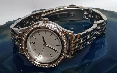 FMD Japan MOV Ladie's Watch Silver-Tone Band With Rhinestones - image 1 of 4