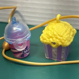Polly Pocket ? Halskette Stücke Popcorn Slurpie Getränk - Bild 1 von 7
