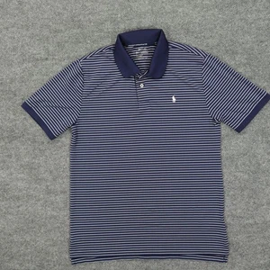 Polo Ralph Lauren Polo Shirt Boys XL Navy White Performance Stripe Golf Stretch - Picture 1 of 7